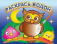 Раскрась водой. Мудрая сова.