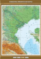 Карта. География 8-9кл. Поволжье. Физическая карта 100х140